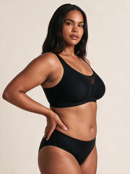 The Aurea Mesh V-Neck Wireless T-Shirt Bra