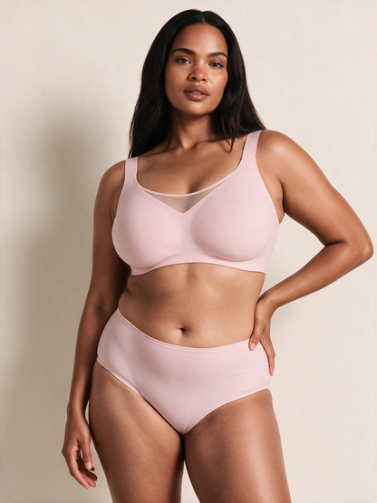 The Aurea Mesh V-Neck Wireless T-Shirt Bra