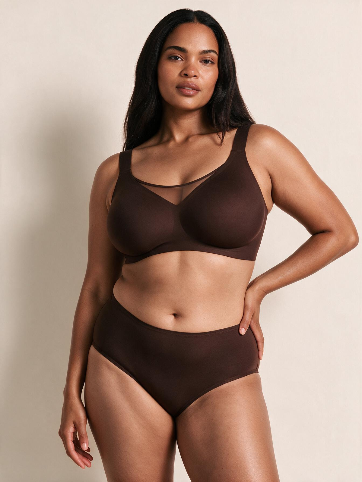 The Aurea Mesh V-Neck Wireless T-Shirt Bra