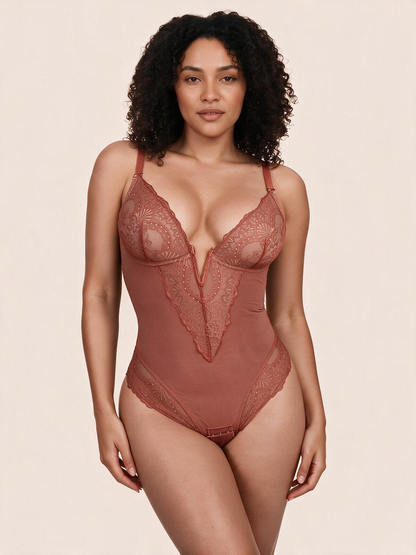 The Forma Deep-V Lace Sculpt Bodysuit