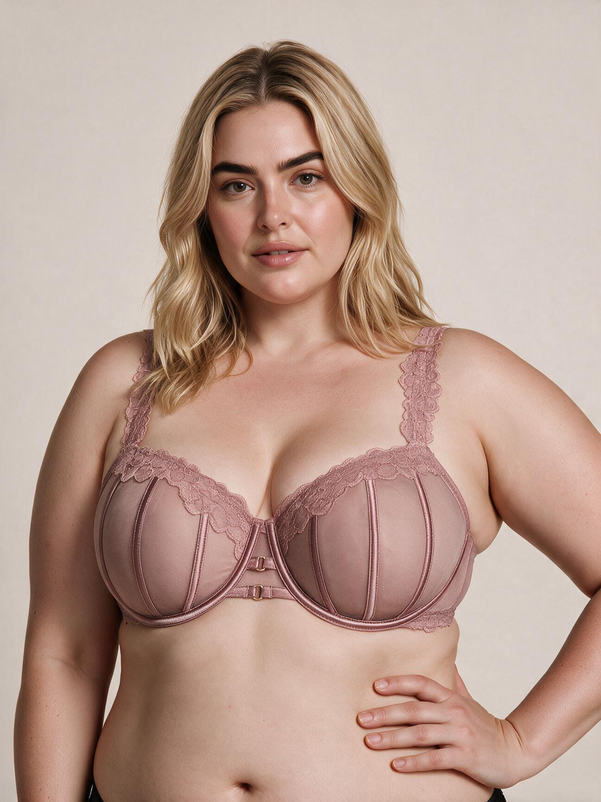 The Mila Lace-Trim Mesh Underwire Bra