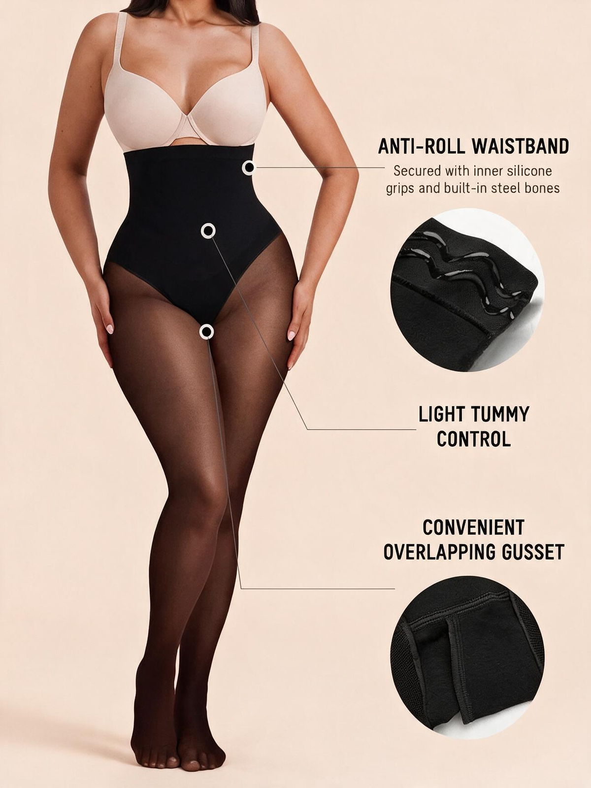 The Forma High-Waist Lace Sculpt Tights
