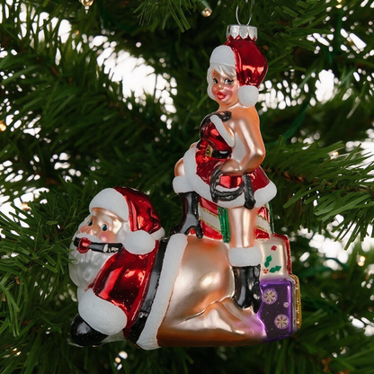Cheeky Santa Ornament – Hilarious White Elephant & Stocking Stuffer