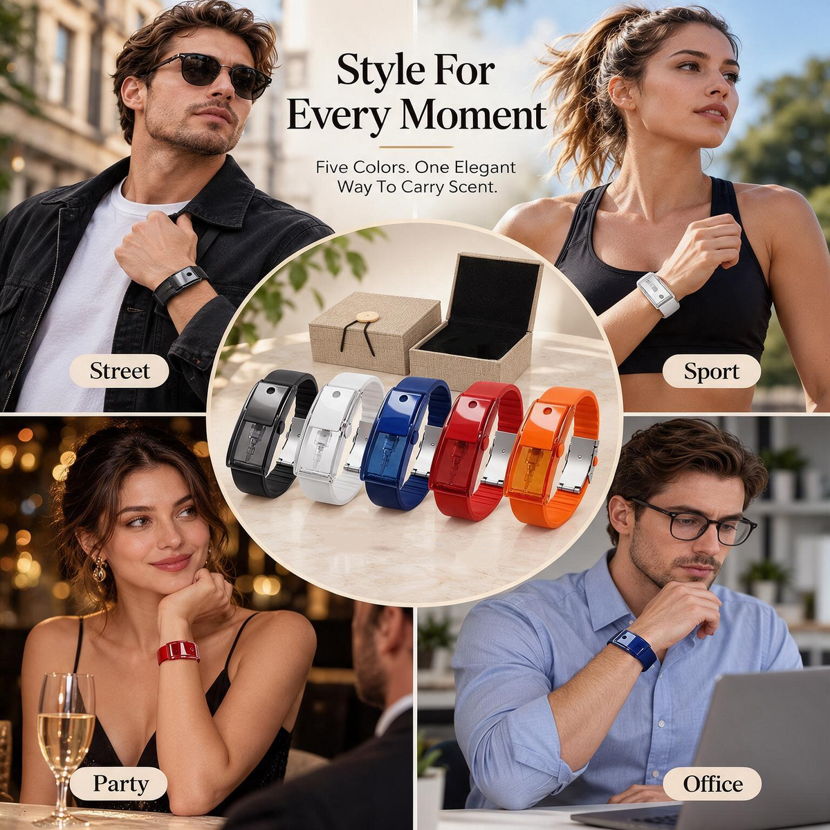 Refillable Perfume Bracelet – Wearable Cologne Atomizer for Men & Women
