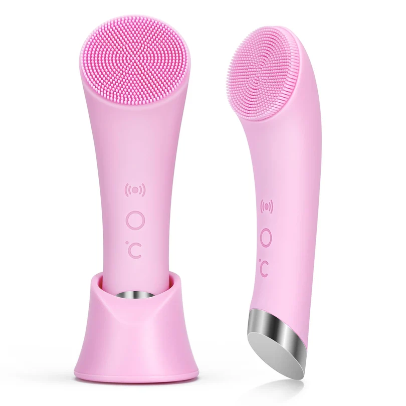 Rechargeable Silicone Heated Facial Cleansing Brush