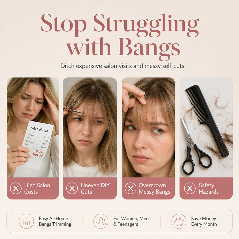 Buy 1 Get 1 Free 🔥 Pro DIY Hair Trimmer Comb – Adjustable Blade & Beginner-Friendly Design