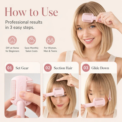 Buy 1 Get 1 Free 🔥 Pro DIY Hair Trimmer Comb – Adjustable Blade & Beginner-Friendly Design
