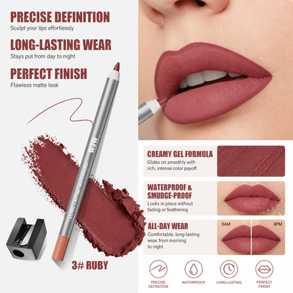 Waterproof Gel Lip Liner – Long-Lasting Precision Pencil